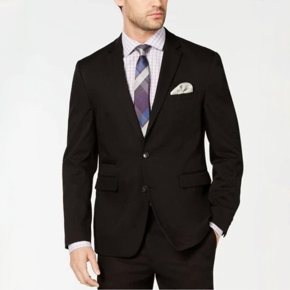 Like New! [Vince Camuto] Black Blazer + Suit Jacket | Teen Sport Coat | 36 Slim - Picture 1 of 16
